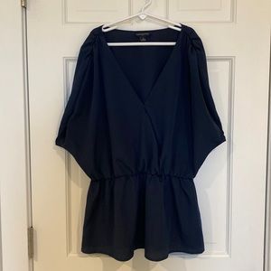 Flowy navy blouse